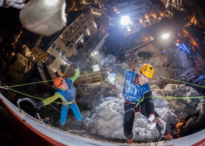 Urban Ice - dritter Eiskletter-Wettkampf in Bad Gastein