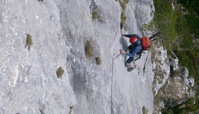 Ewald Pichler in der 6. und schönste Seillänge.