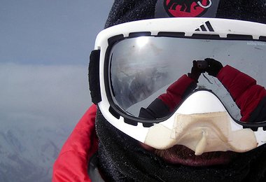 Das gefläschte Gipfelfoto ca. 1000 m unter dem Gipfel des K2