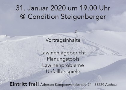 Vortrag am 31. Januar 2020 um 19.00 Uhr Condition Steigenberger Aschau