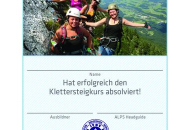 Der Alps Klettersteigschein
