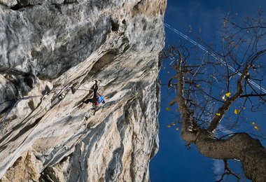 David Lama in der 1. Sl von Stoamandl, 8b (c) Reini Scherer