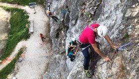 Klettern im Klettergarten Alpenarena Villach