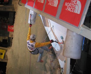 Albert Leichtfried in der Finalroute bei der letzten WM in Saas Fee.