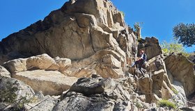 Die steile B/C Wand im unteren Teil - Ferrata Flavio Veronese