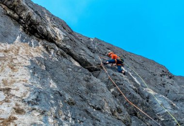 In der Nordwestwand. Foto: Thomas Holler