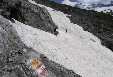 Aufgepasst bei Altschneefeldern