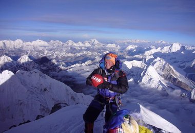 Walter auf dem Gipfel des Mt. Everest 2008