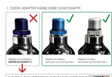 Vorsorglicher Sicherheitshinweis:  AVABAG KARTUSCHE CARBON 