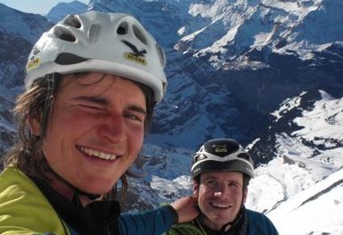 Simon Gietl und Roger Schäli nach dem Eiger Speedrun (c) Simon Gietl