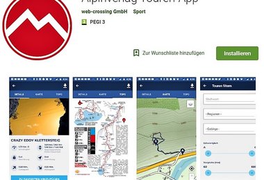 Das Alpinverlag-Touren-App - ab sofort alle Touren immer mit dabei!