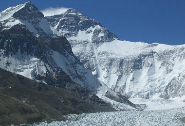 Nordwand vom Anmarsch zum Wandfusslager