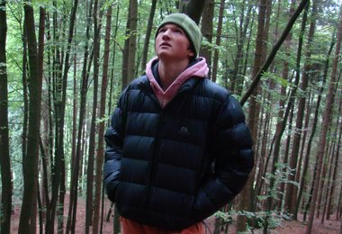 Michi kurz vor dem Durchstieg