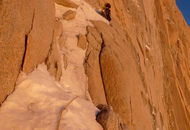 Wunderbarer Granit im Sonnenaufgang