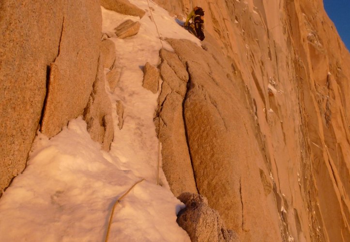 Wunderbarer Granit im Sonnenaufgang