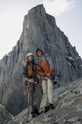 Stefan Glowacz und Markus Dorfleitner vor IHRER Wand. Alle Fotos: Klaus Fengler