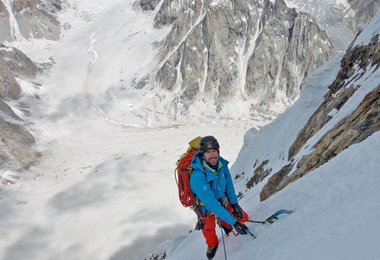 Aleš Česen am Latok 1 Nordgrat  (c) Tom Livingstone