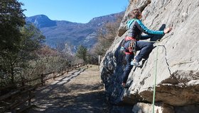 Oft ist der erste Schritt der schwierigste - Falesia Doss Pela bei Drena