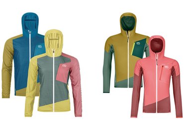 Links das LADIZ HYBRID JACKET und rechts das WINDBREAKER JACKET