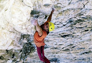 Alexander Huber in der Hasse Brandler, 8+, 600 m, Große Zinne Nordwand © Heinz Zak