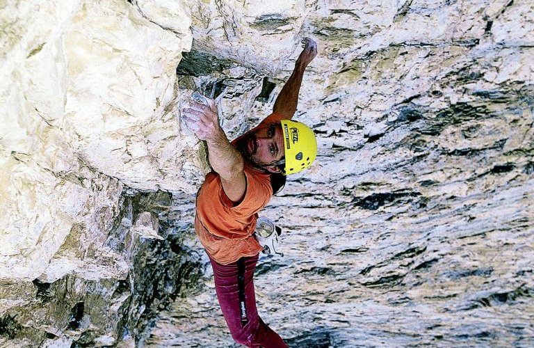 Alexander Huber in der Hasse Brandler, 8+, 600 m, Große Zinne Nordwand © Heinz Zak