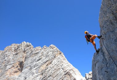Im Mittelteil der Super Ferrata Dachstein