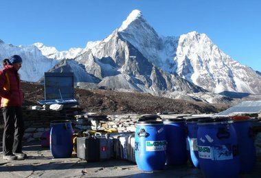 Zurück in Chukhung unsere Ausrüstung zum Weitertransport ins Lhotse-Basislager
