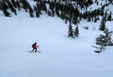 Die 89 Breite ist auch bei nicht so guten Schneeverhältnissen eine Fahrhilfe.