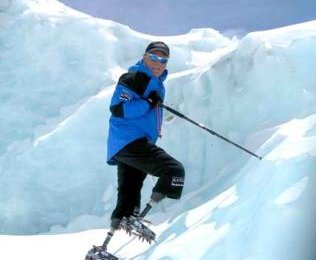 Ohne Beine bis zum Gipfel, Mark Inglis Photo: www.legsoneverest.com