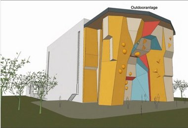 Der Oudoorbereich der Kletterakademie