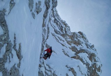 Philipp Angelo in der M3 Seillänge. Foto Andreas Tonelli