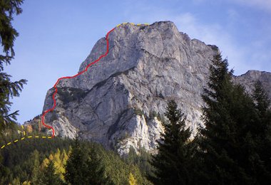 Der Bereich des neuen Klettersteiges