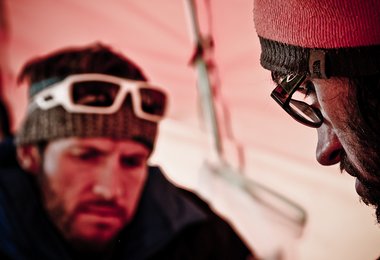 Der Moment der Entscheidung - Matthias links und Hansjörg rechts.