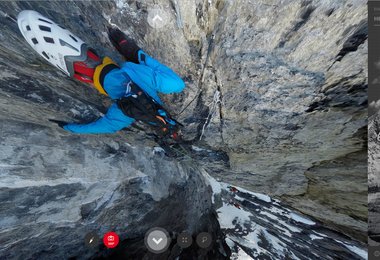 Tolle Perspektiven auf der Heckmair-Route!