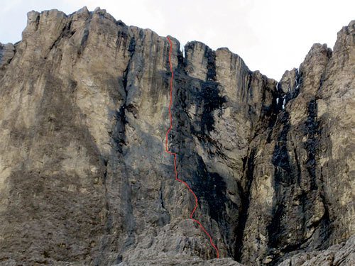 "El negrito" 7c am Piz Ciavaces Dolomiten; Photo: Archiv Riegler