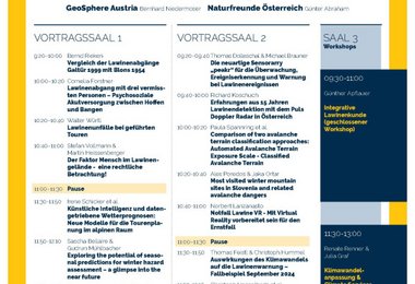 Internationales Lawinensymposium Programm Seite 1