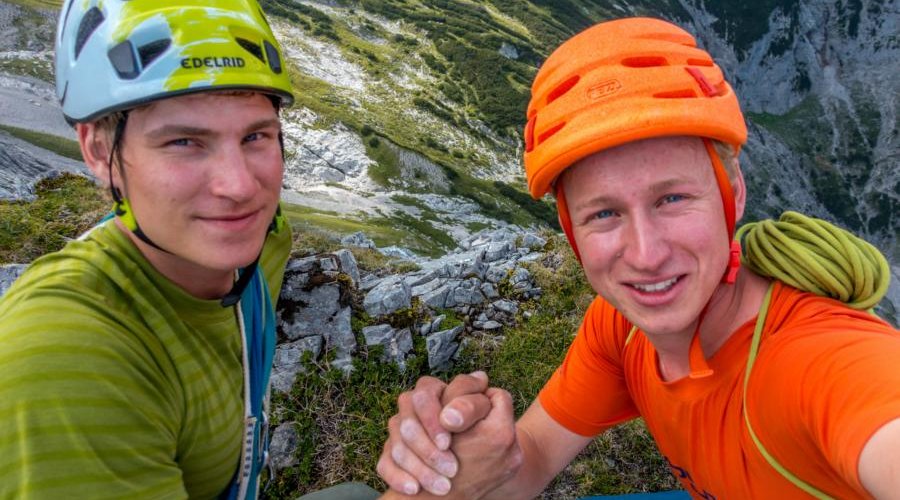 Nach der geglückten Rotpunktbegehung. Foto: Thomas Holler