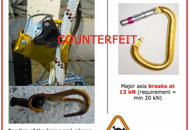 Achtung vor gefälschten Petzl Produkten!