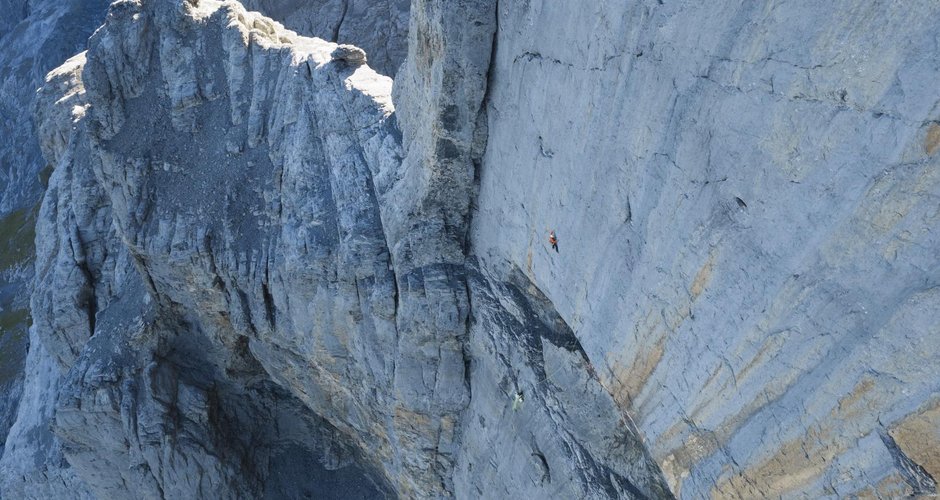 Jonas Schild in DüDaDo im Nirgendwo -Scheideggwetterhorn © John Thornton 