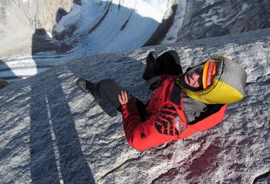 Stephan Siegrist am Gipfel, Photo: Archiv Alex Huber