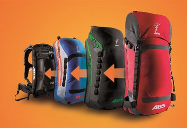 Mit den Zip-ons in verschiedenen Größen der Vario-line kann das Packvolumen des Rucksacks jederzeit beliebig erweitert werden.