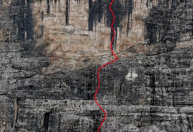 Die großartige Linie von Mindset an der Antersasc Ostwand (c) Simon Gietl