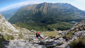 Teilweise recht ausgesetzt - Ferrata Pizzo Badile Camuno