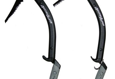 HU.GO Steileisgerät von Austrialpin - rechts mit der beliebten Hohlhaue und dem Add-On Zusatzgriff