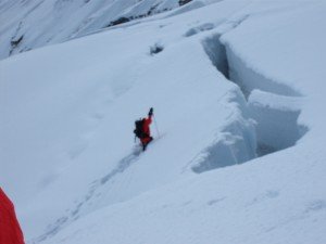 Ohne Leiter keine Chance am Manaslu © manaslu.arctica.cz