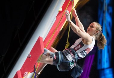  Hanna Schubert im Finale der IFSC Climbing World Championships 2018. (Foto: EXPA Pictures/Johann Groder)