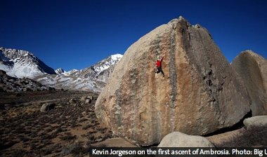 Kevin Jorgeson bei der Erstbegehung von Ambrosia © Big Up