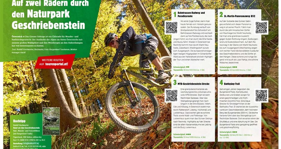 Auf zwei Rädern durch den Naturpark Geschriebenstein