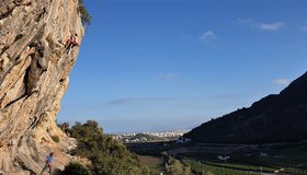 In der Route "Don Diego" 7a+ im Sektor Potent