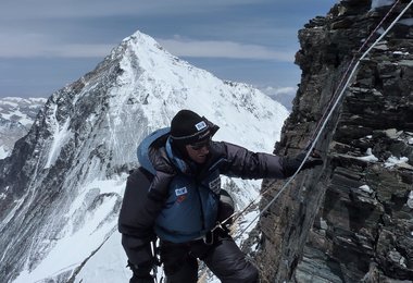 Ralf Dujmovits 30Meter vor dem Hauptgipfel © G.Kaltenbrunner